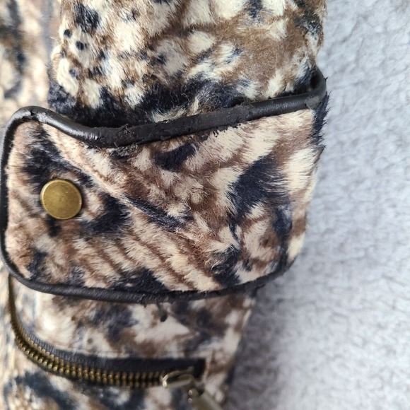 Chico’s Jacket‎ Womens Small 0 Brown Faux-Fur Queen Of Elegance Margaret Zip - Picture 12 of 16